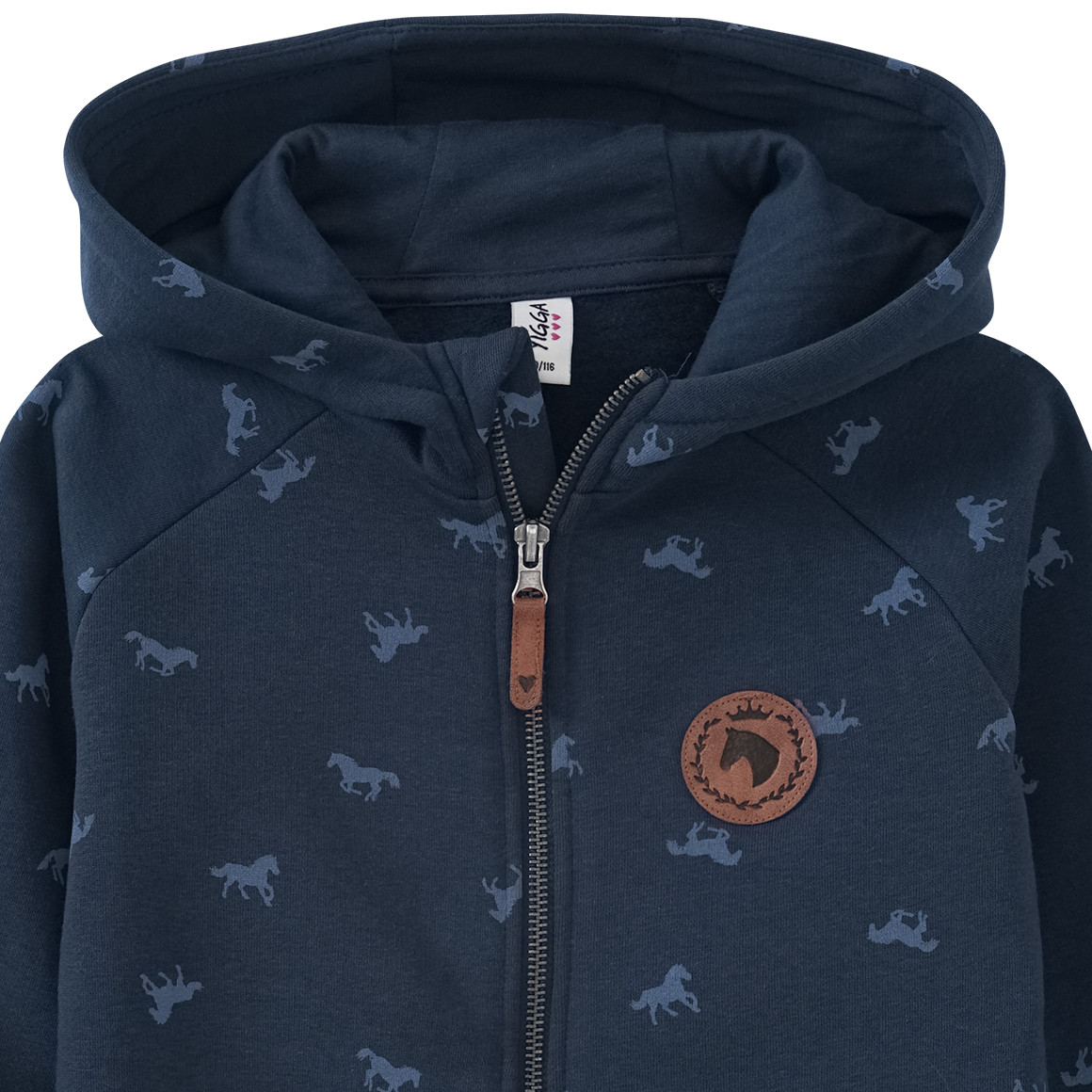 Mädchen Sweatjacke mit Pferde-Allover