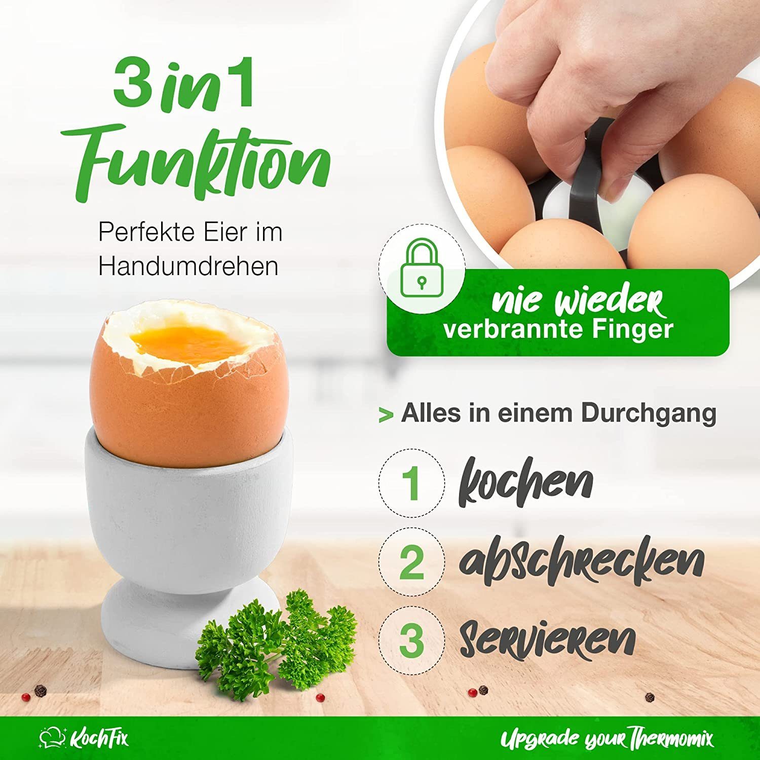 Mixcover Küchenmaschine mit Kochfunktion Eierhalter für Thermomix TM5 TM6