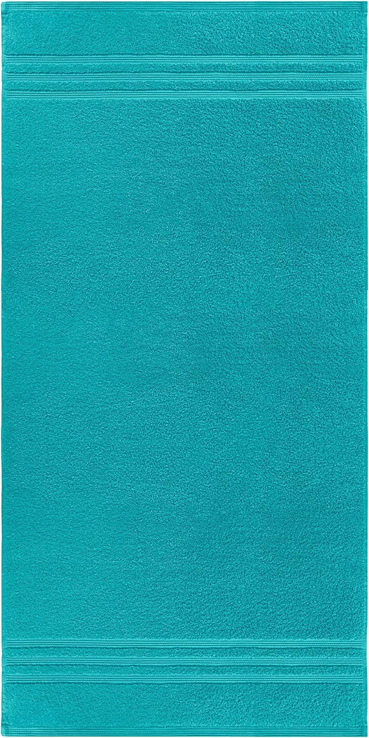 Lashuma Handtuch Set London, Frottee, (2-tlg), Grüne Baumwollhandtücher kuschelig 50x100 cm