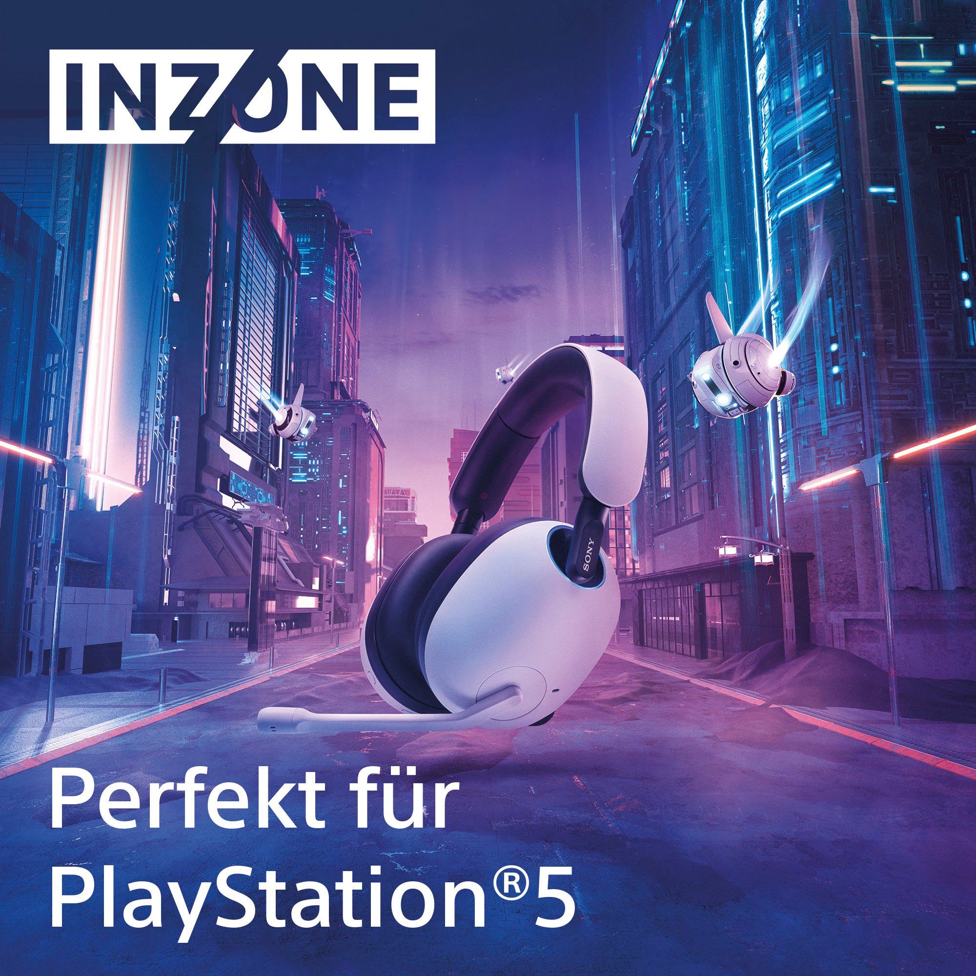 Sony INZONE H9 Gaming-Headset (Active Noise Cancelling (ANC), LED Ladestandsanzeige, Quick Attention Modus, Bluetooth, Wireless)