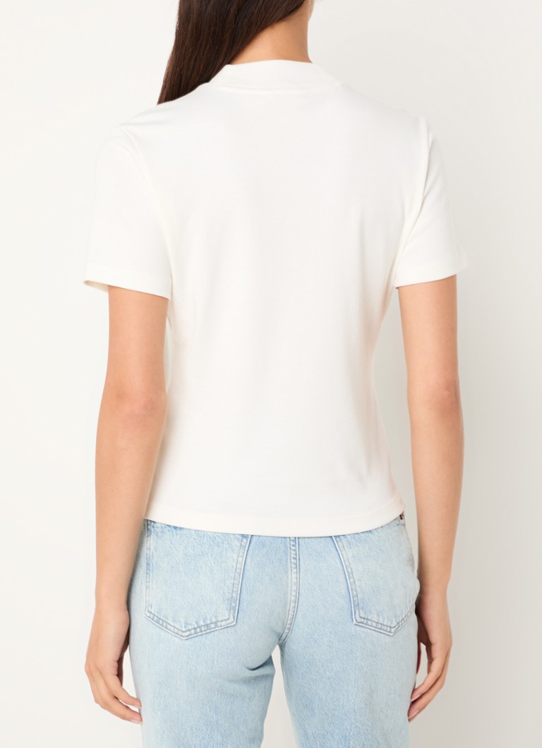 Tommy Hilfiger  T-shirt met opstaande kraag en logo