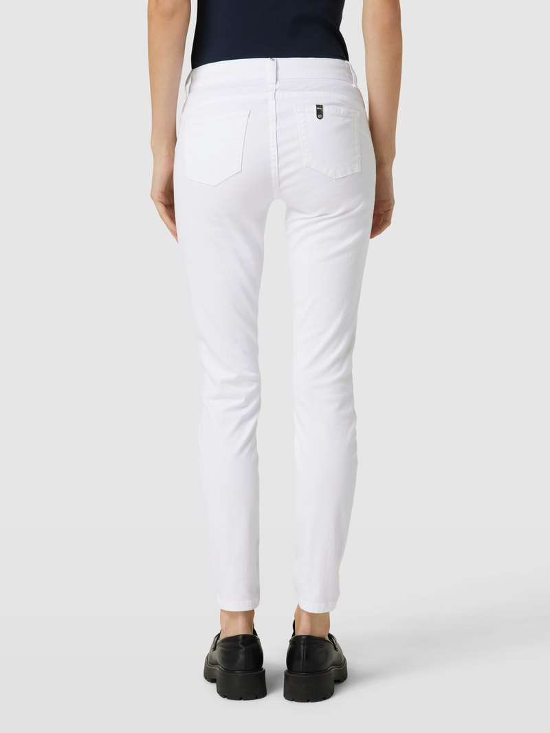 Jeans mit Strasssteinbesatz Modell 'DIVINE' in weiss
