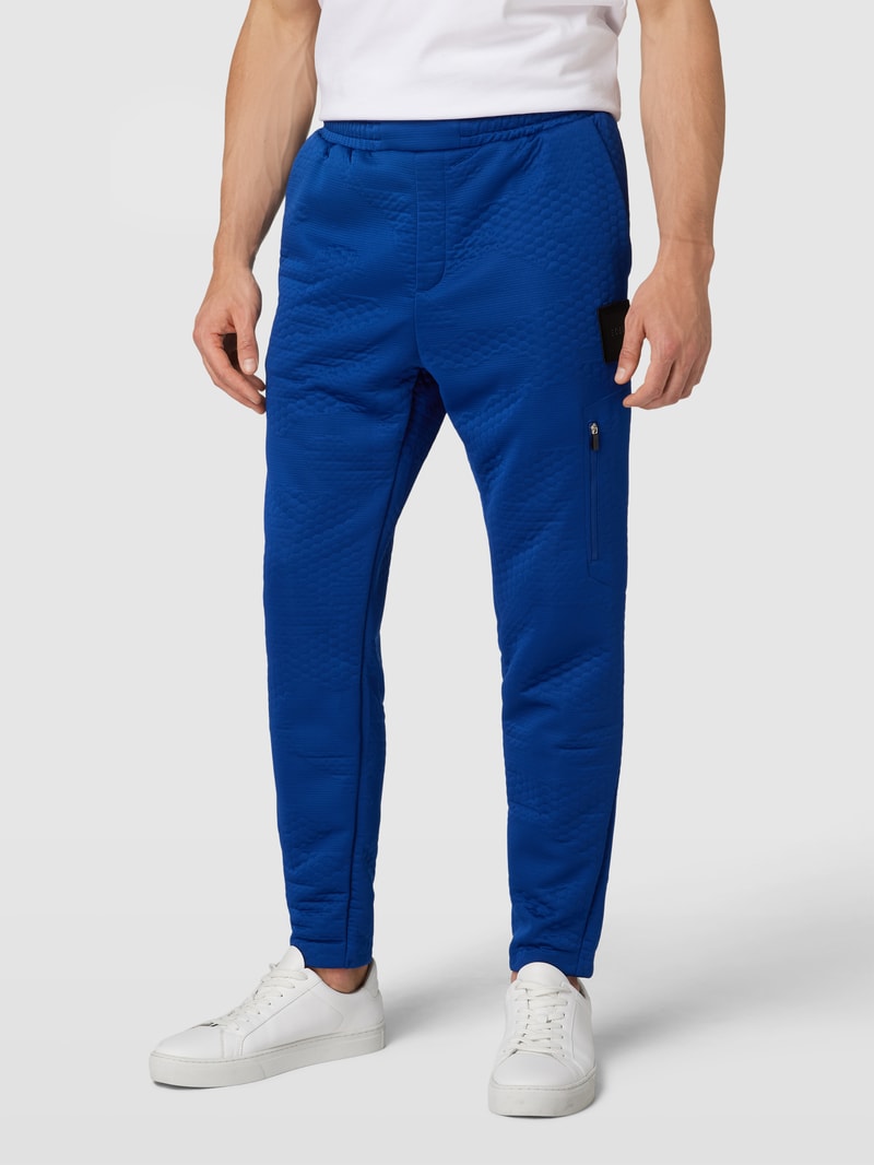 Sweatpants mit Label-Patch Modell 'Havion Lotus' in royalblau