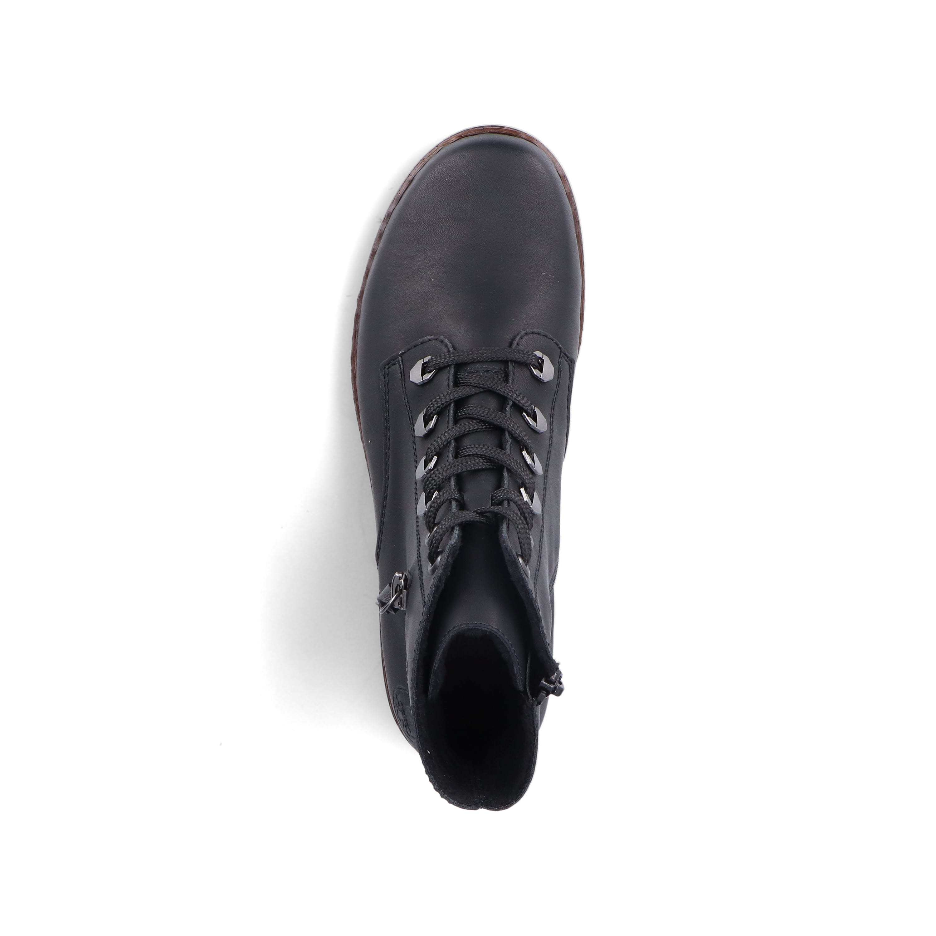 Rieker Damen Schnürstiefel nachtschwarz
