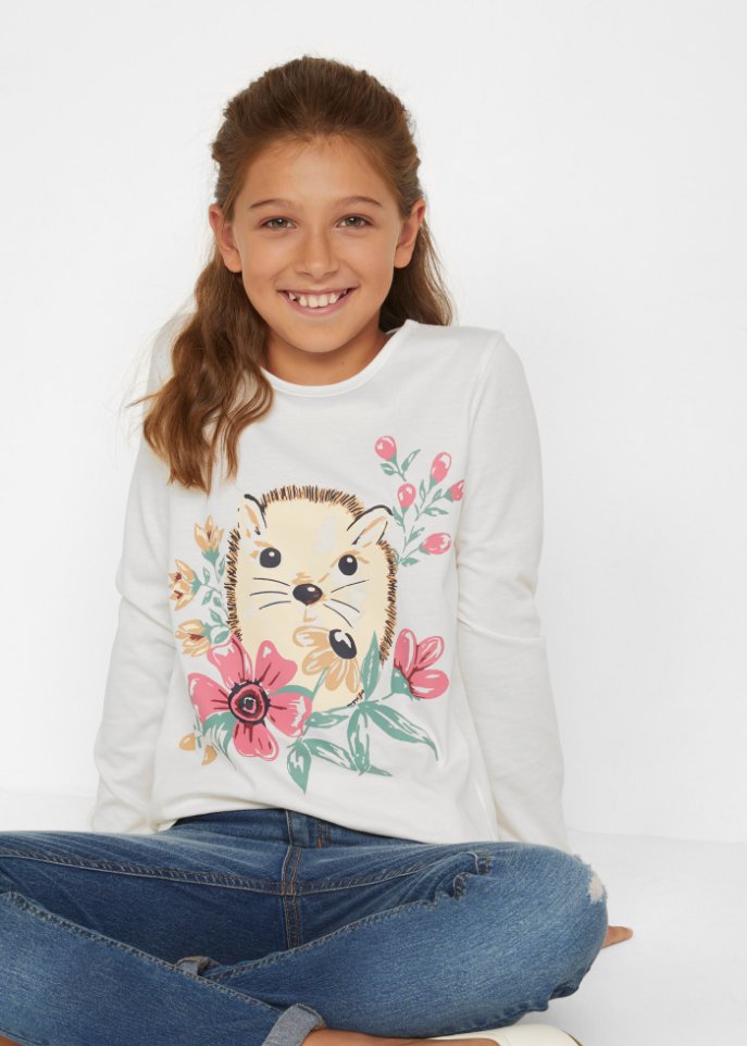 Mädchen Langarmshirt (2er-Pack) aus Bio-Baumwolle
