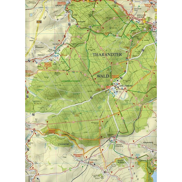 Freiberg Tharandter Wald und Umgebung 1 :35 000. Wander- und Radwanderkarte - Wanderkarte
