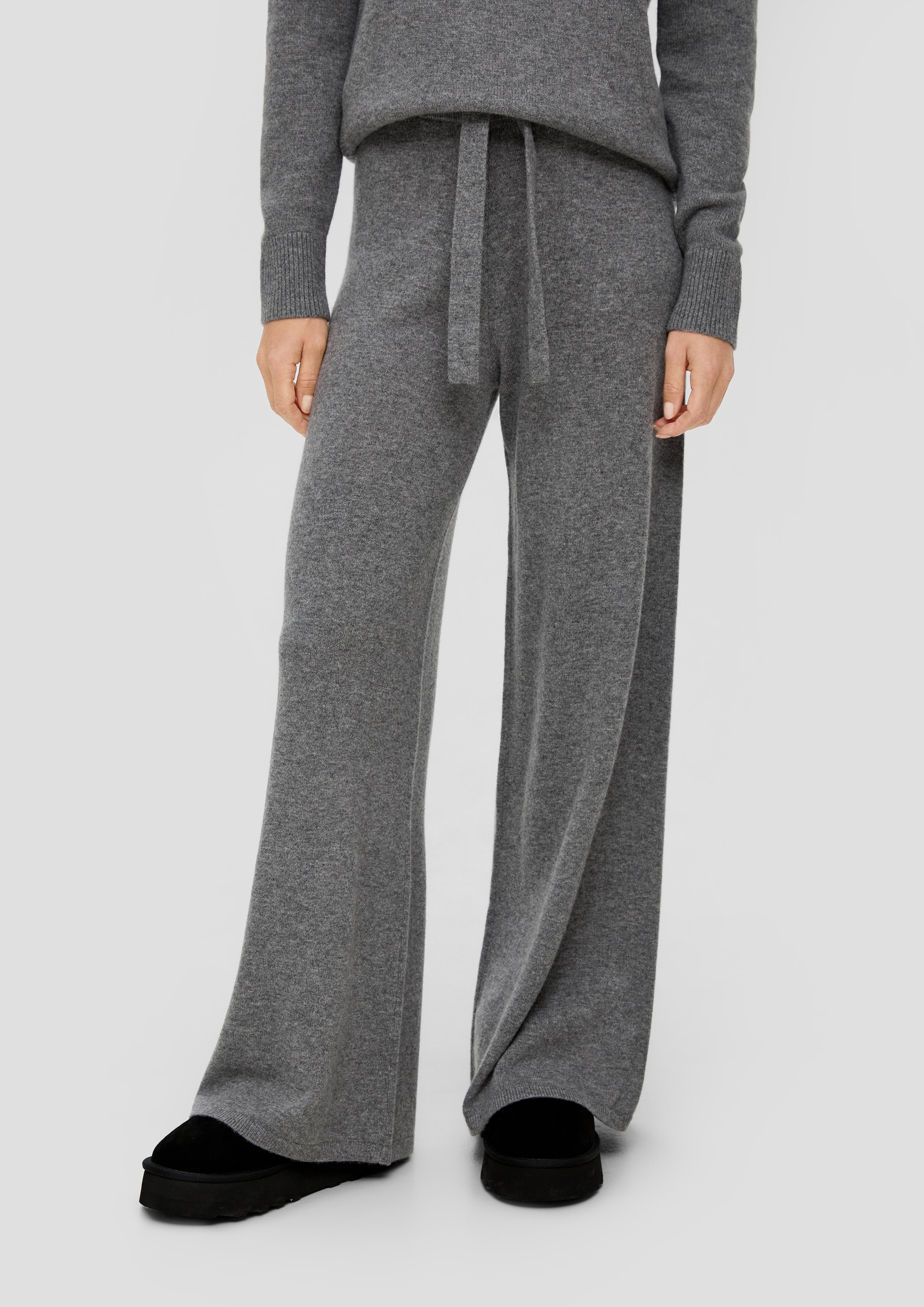 Wide Leg-Hose aus Merino-Kaschmir-Mix  2138045-9730