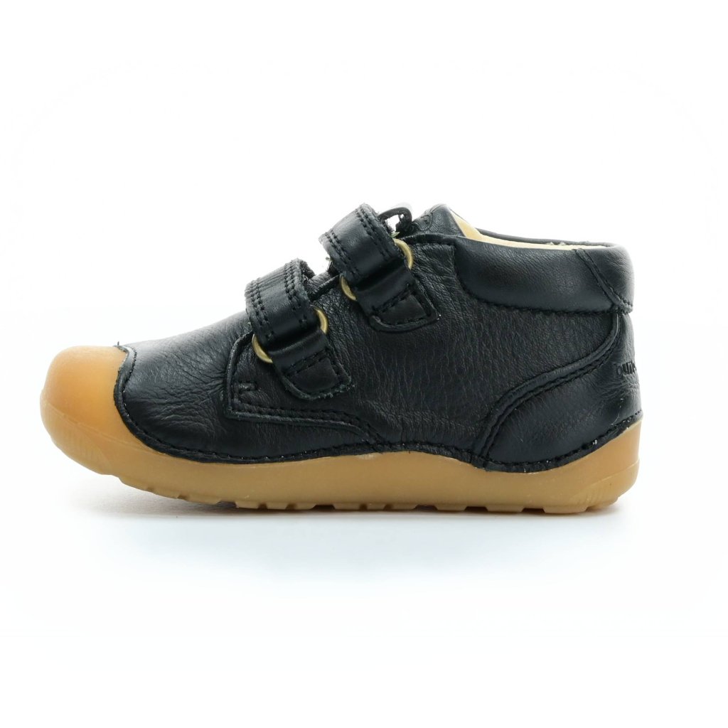 Bundgaard Petit Velcro Black / GUM schwarze Mid Cut Barfußschuhe