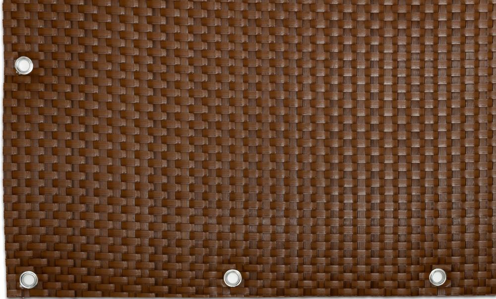 Progresja Polyrattan Balkonichtschutz mit Metallösen - Honig 0,9m x 5m