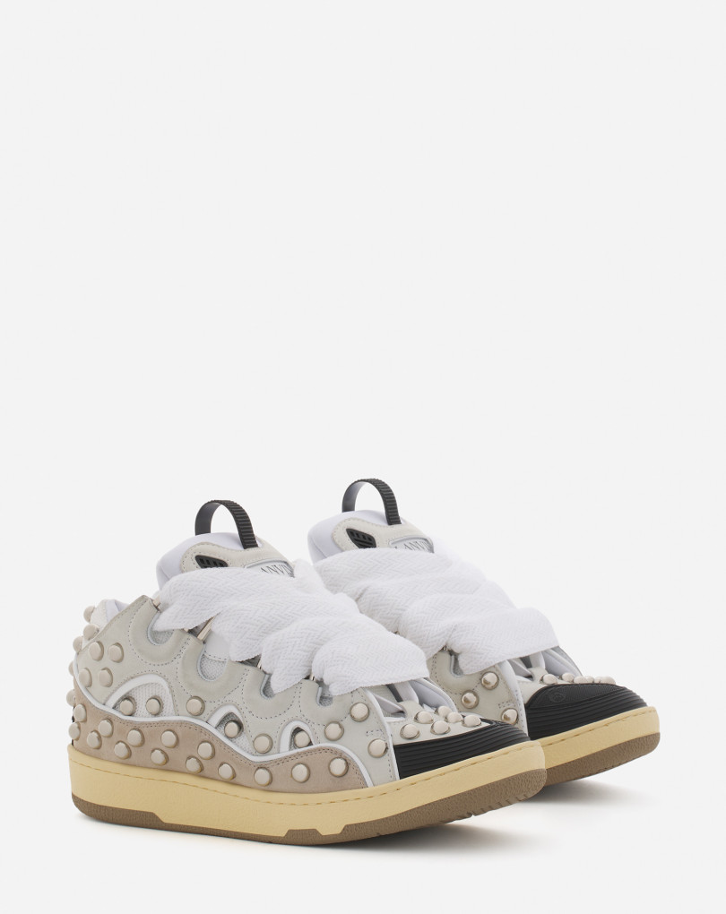 SNEAKERS CURB EN CUIR AVEC STUDS