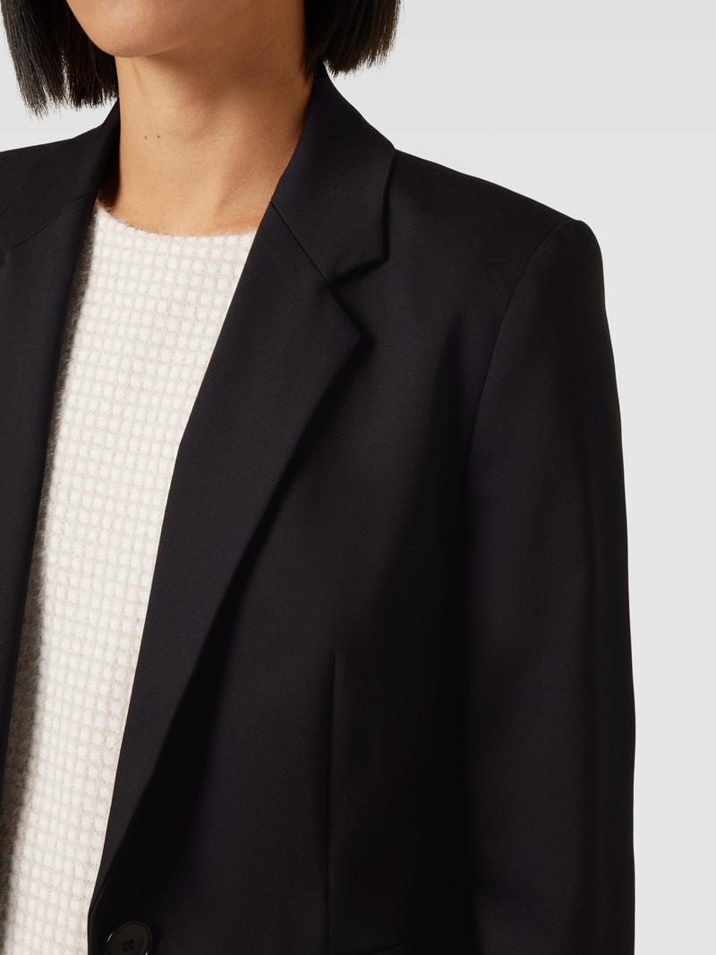 Blazer mit Knopfverschluss und Eingrifftaschen Modell 'TECHNO' in schwarz