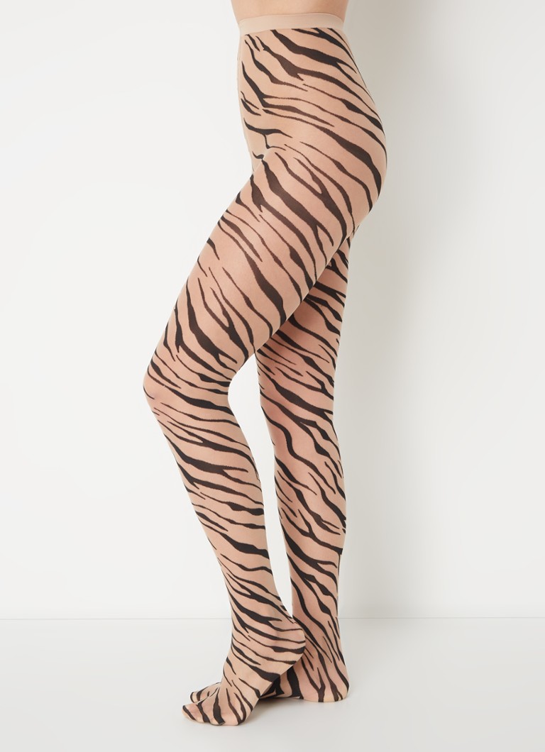Rajstopy Wolford Tiger 15 Denier z nadrukiem tygrysa