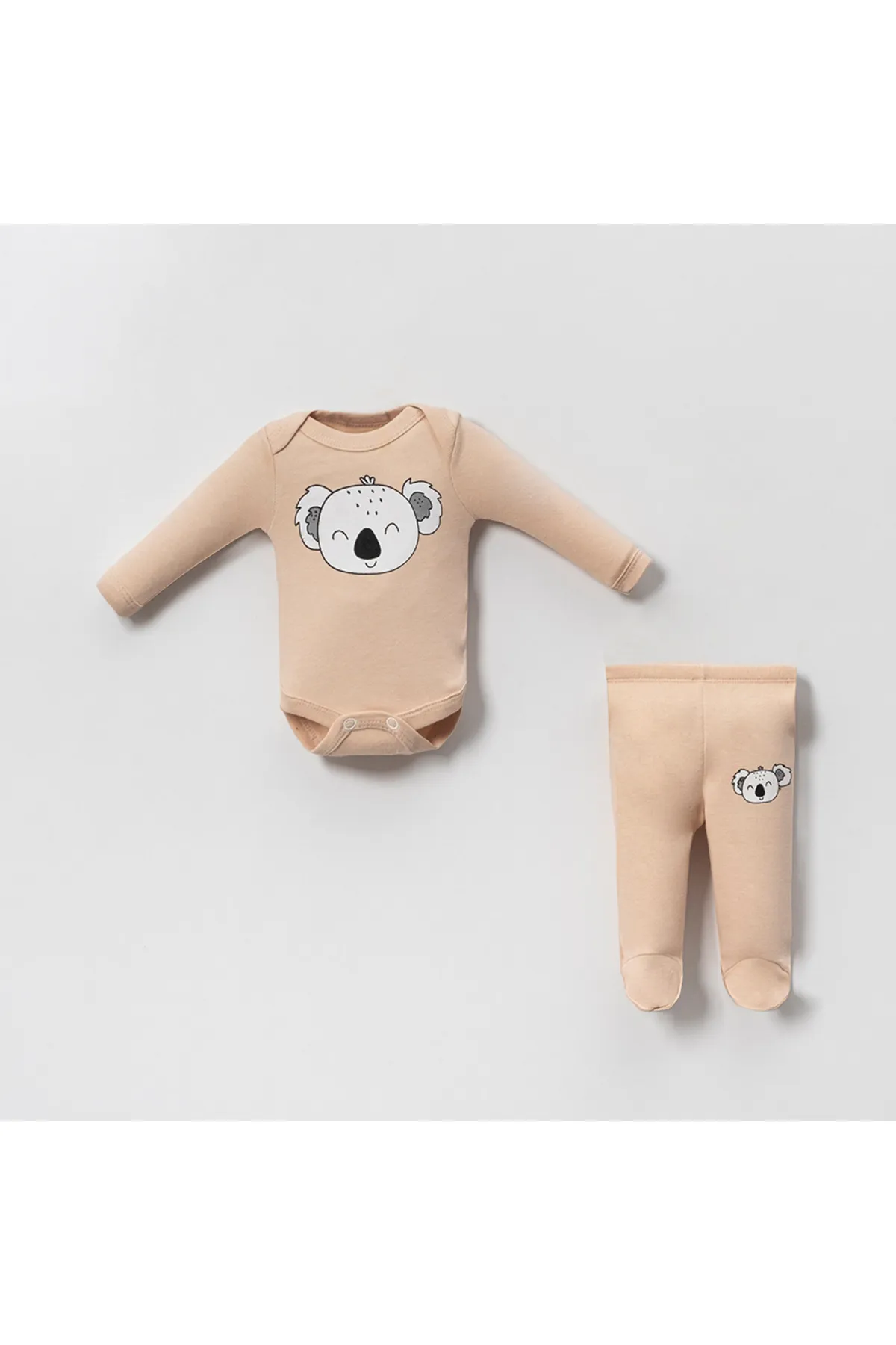 Bubito  Koala Visual Baby-Set aus schnurgebundener Baumwolle, 6-teilig, Ober- und Unterteil