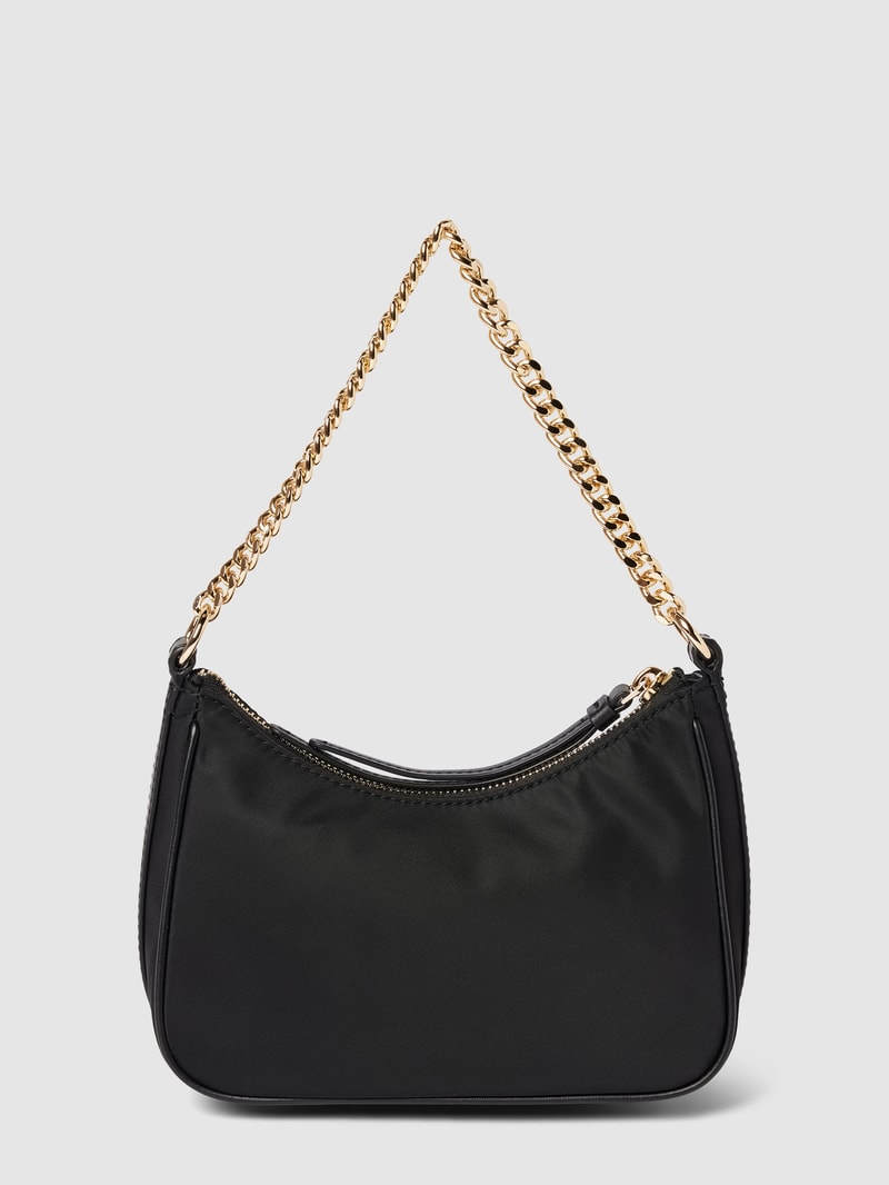 Pochette mit Label-Applikation Modell 'JET SET CHARM' in schwarz