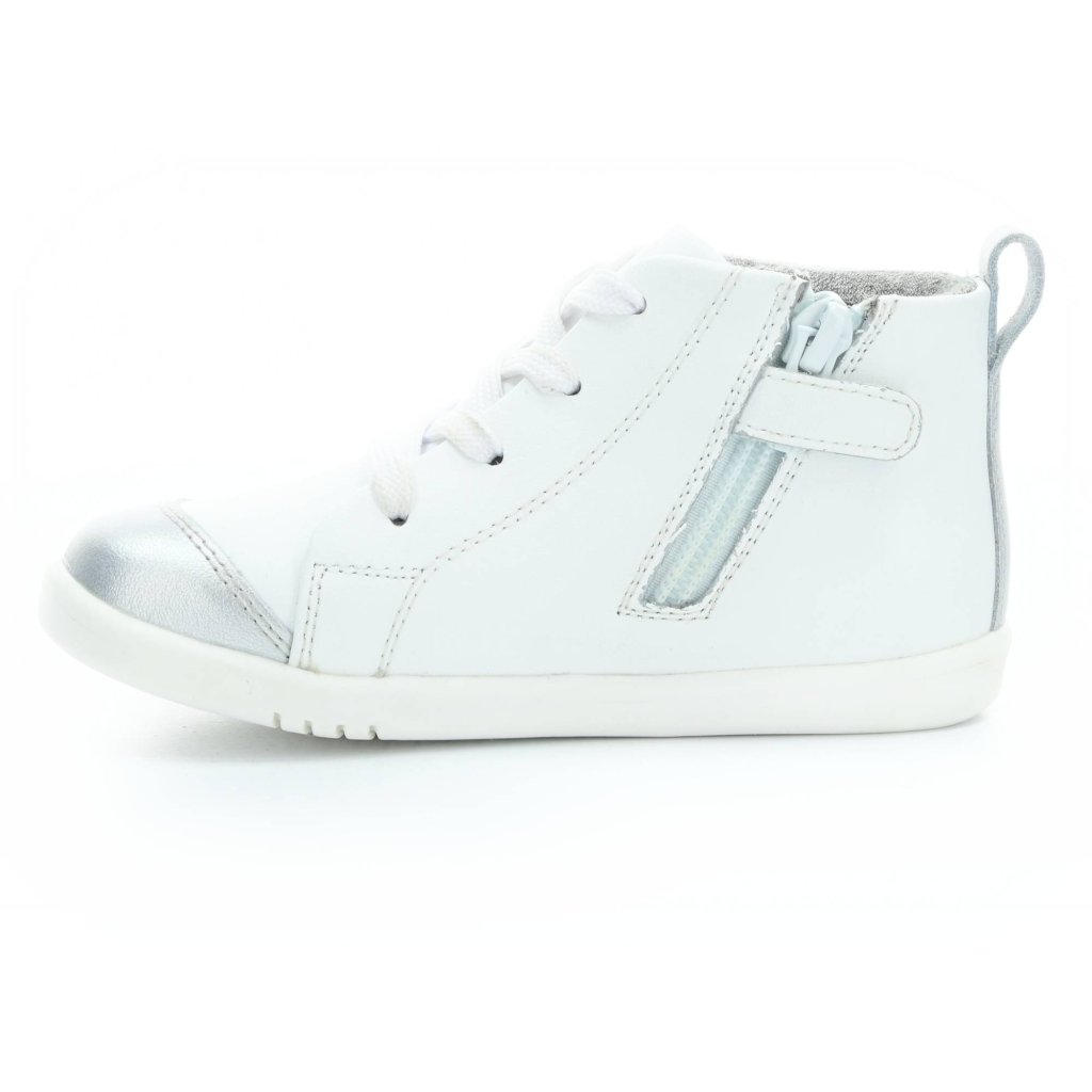 Bobux Alley-Oop White Silver Rainbow I walk/Kid   Barfuß-Stiefeletten