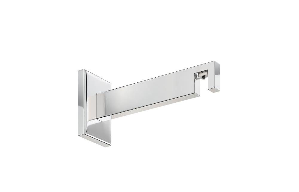 Schienensystem Gardinenstange eckig LONG 1-läufig, DécoProfi, Wandträger, verschraubt, Aluminium / Zinkguss, Set komplett