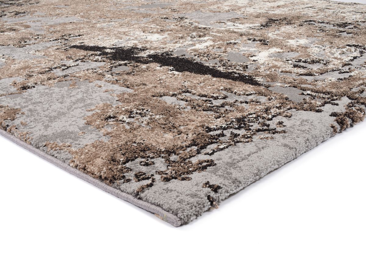 Webteppich Locri Braun-Beige 65 x 130 cm