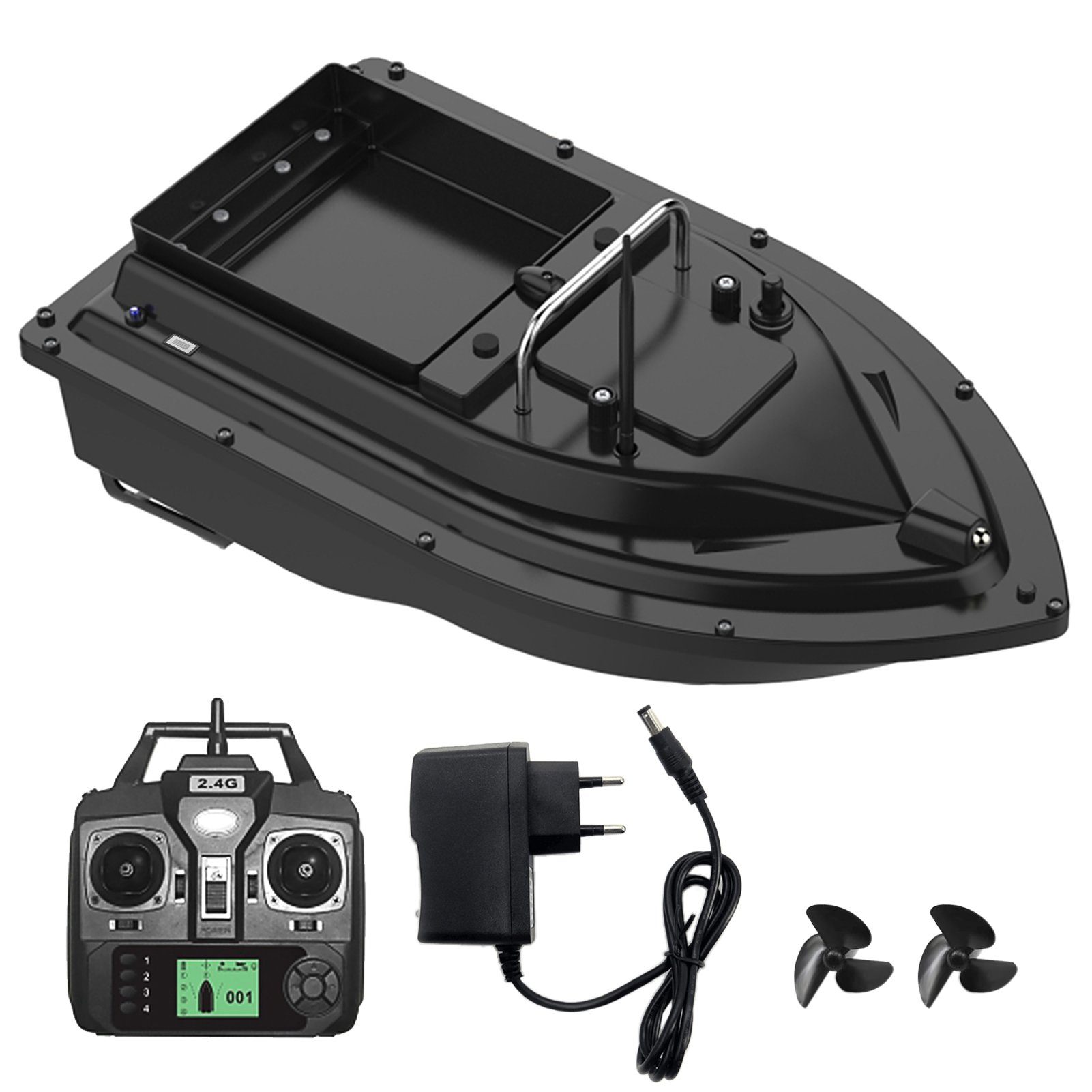 Tidyard RC-Boot GPS Fischerköderboot,5200 mAh,4 beliebige Positionierungspunkte,2 kg, Nachtlichter,wiederaufladbarer Batterie