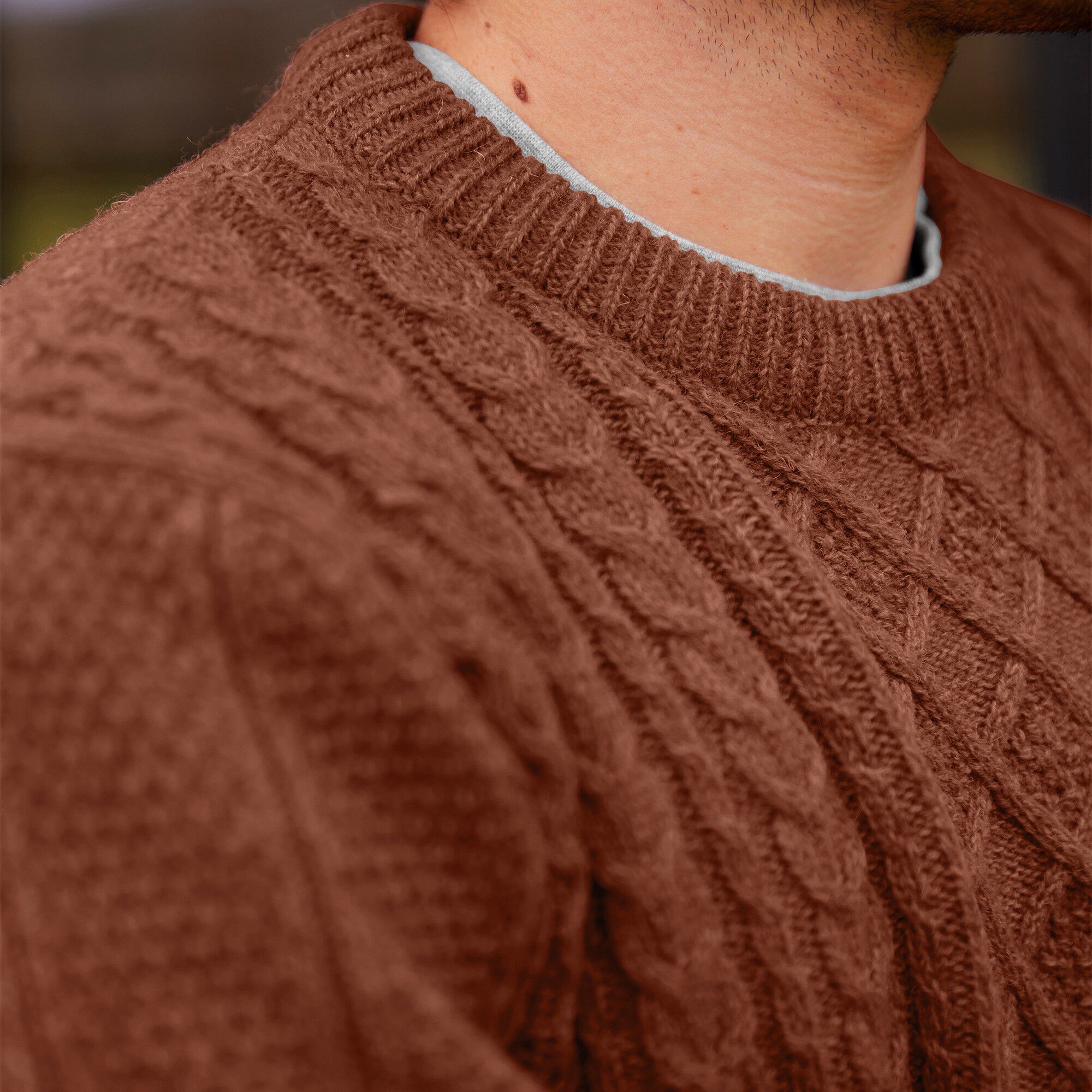 Pull irlandais col rond