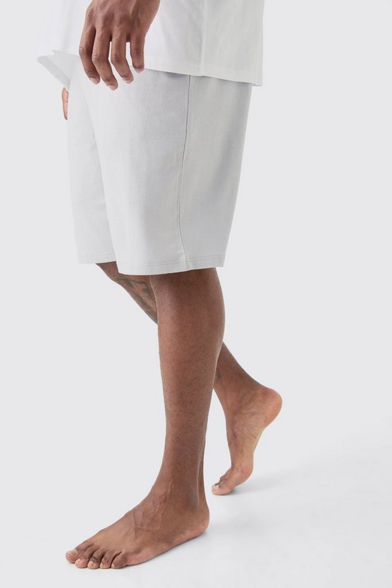 Plus Premium Loungewear-Shorts mit elastischem Bund