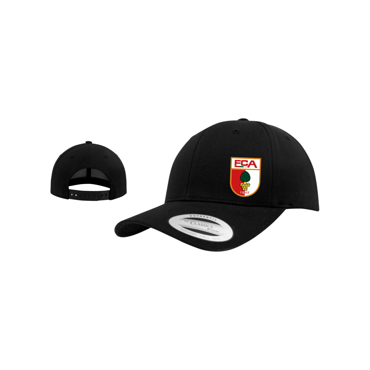 FC Augsburg Curved Cap Logo schwarz