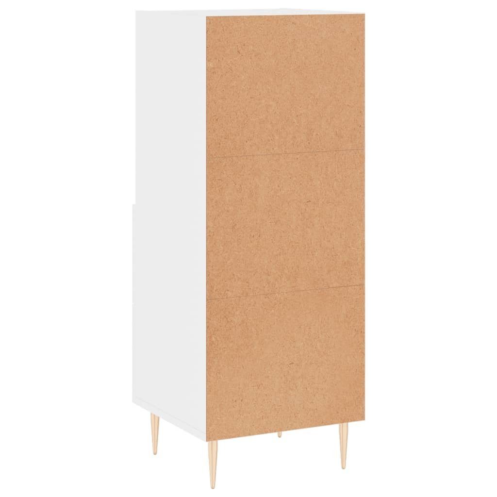 vidaXL Sideboard Sideboard Hochglanz-Weiß 34,5x34x90 cm Holzwerkstoff (1 St)