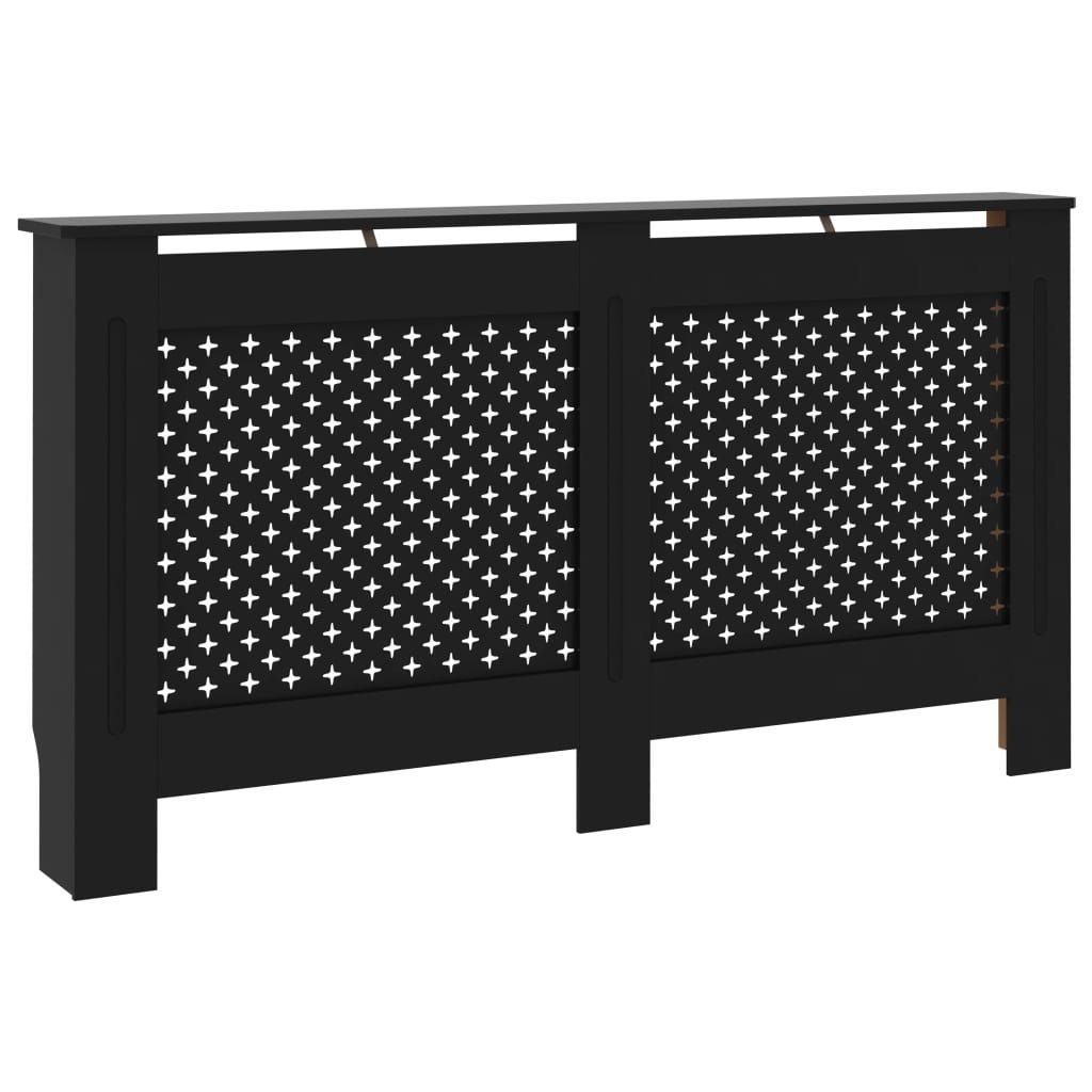 vidaXL Heizkörper-Wäschetrockner Heizkörperverkleidung Schwarz 152 x 19 x 81 cm MDF