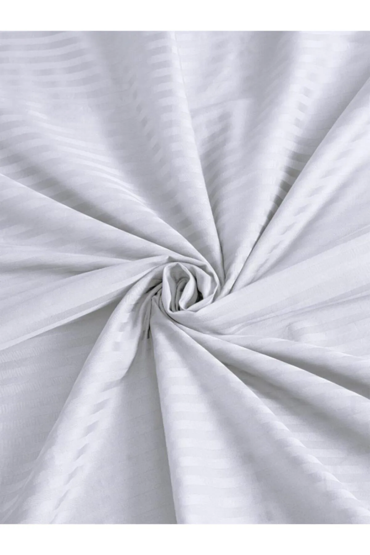 Karna Home  Gestreiftes Einzelbettlaken aus Baumwollsatin, 90 x 200 cm