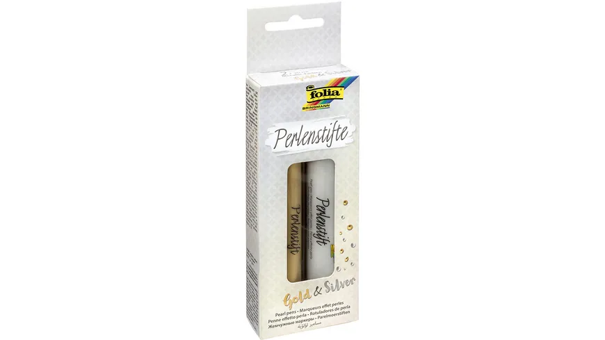 folia Perlenstifte 2er-Set gold/silber