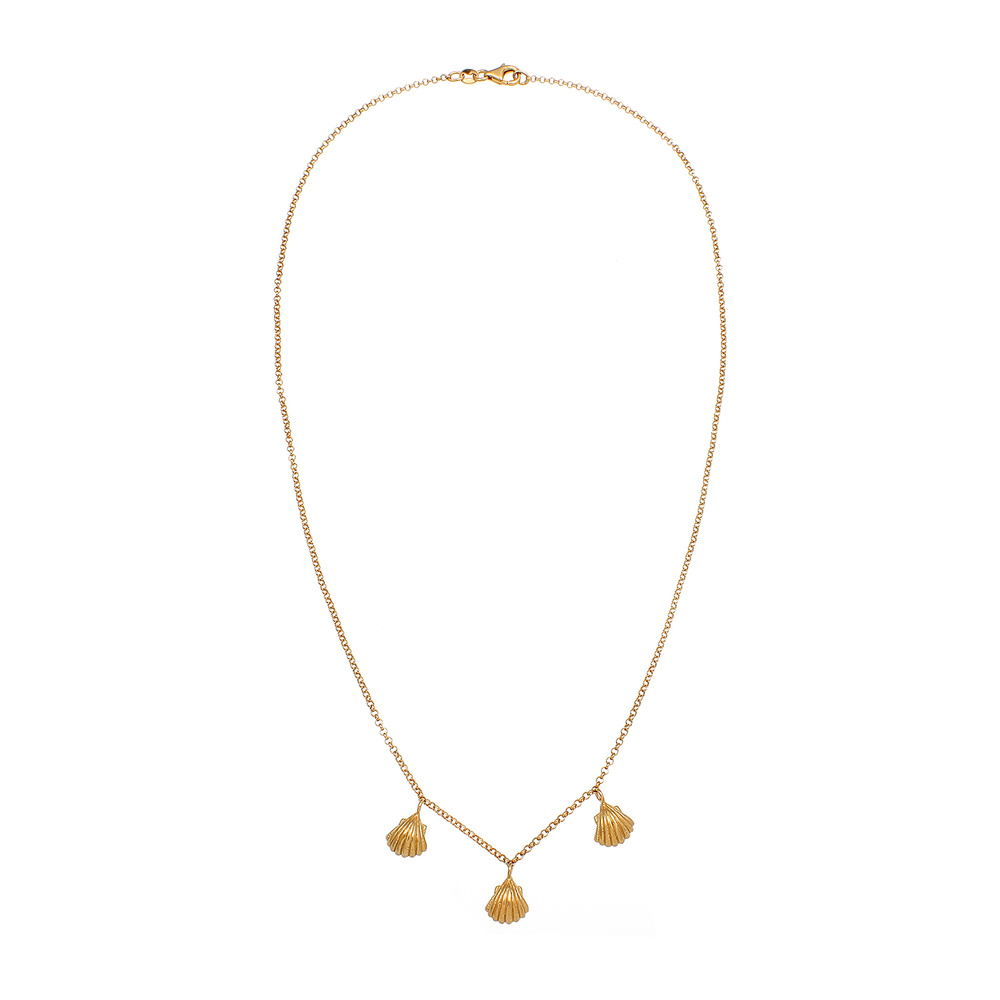 Elli Elli Collier Coquillage Pendentifs Plage Mer Été Collier Femme - (925/1000) Argen Bijoux