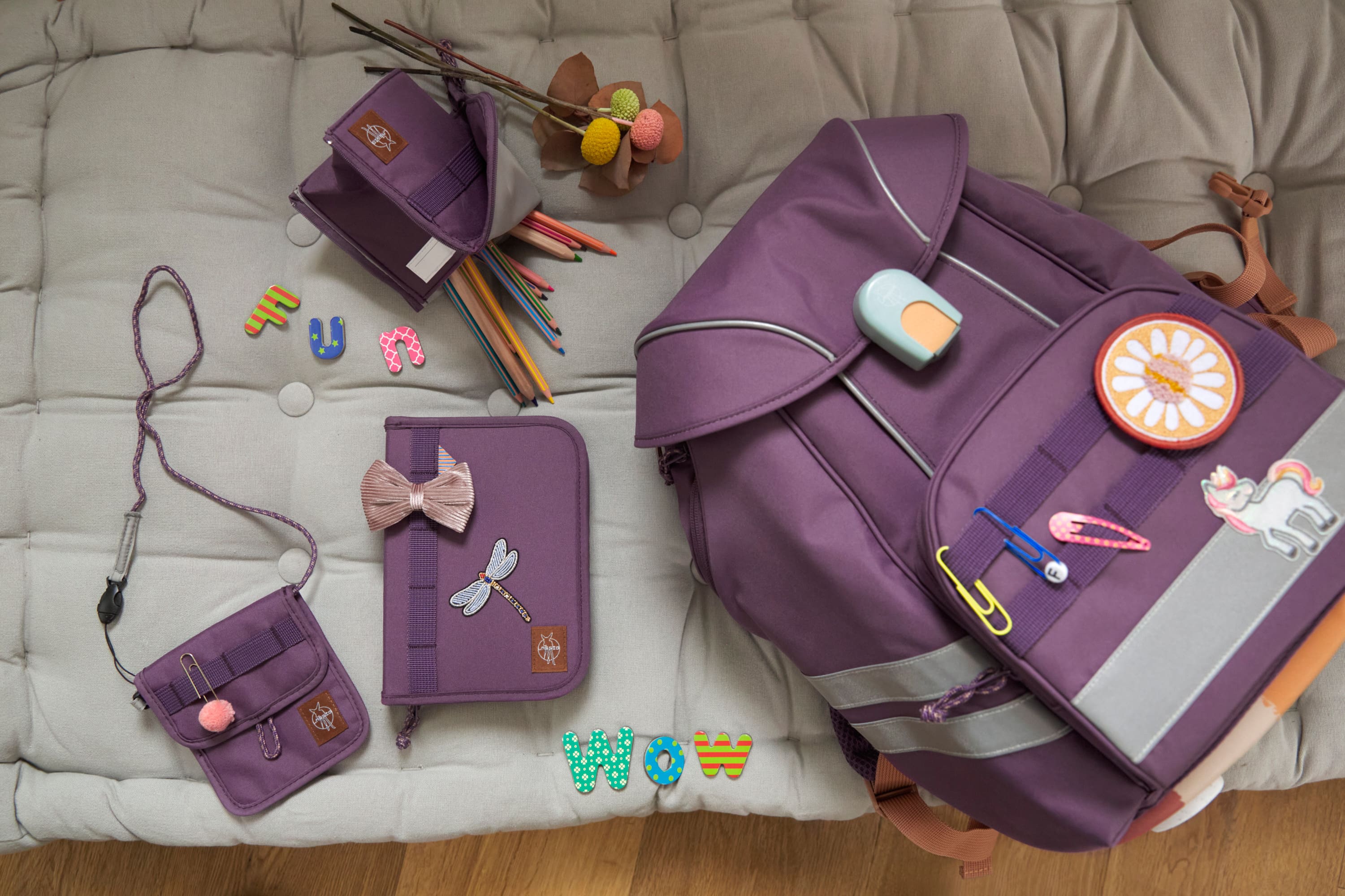 Textil-Sticker (3 Stk) - Schul Set Unique, Einhorn