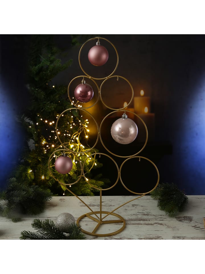 MARELIDA Dekobaum Aufsteller für Baumkugeln/Christbaumschmuck H: 58cm in gold günstig kaufen onesize