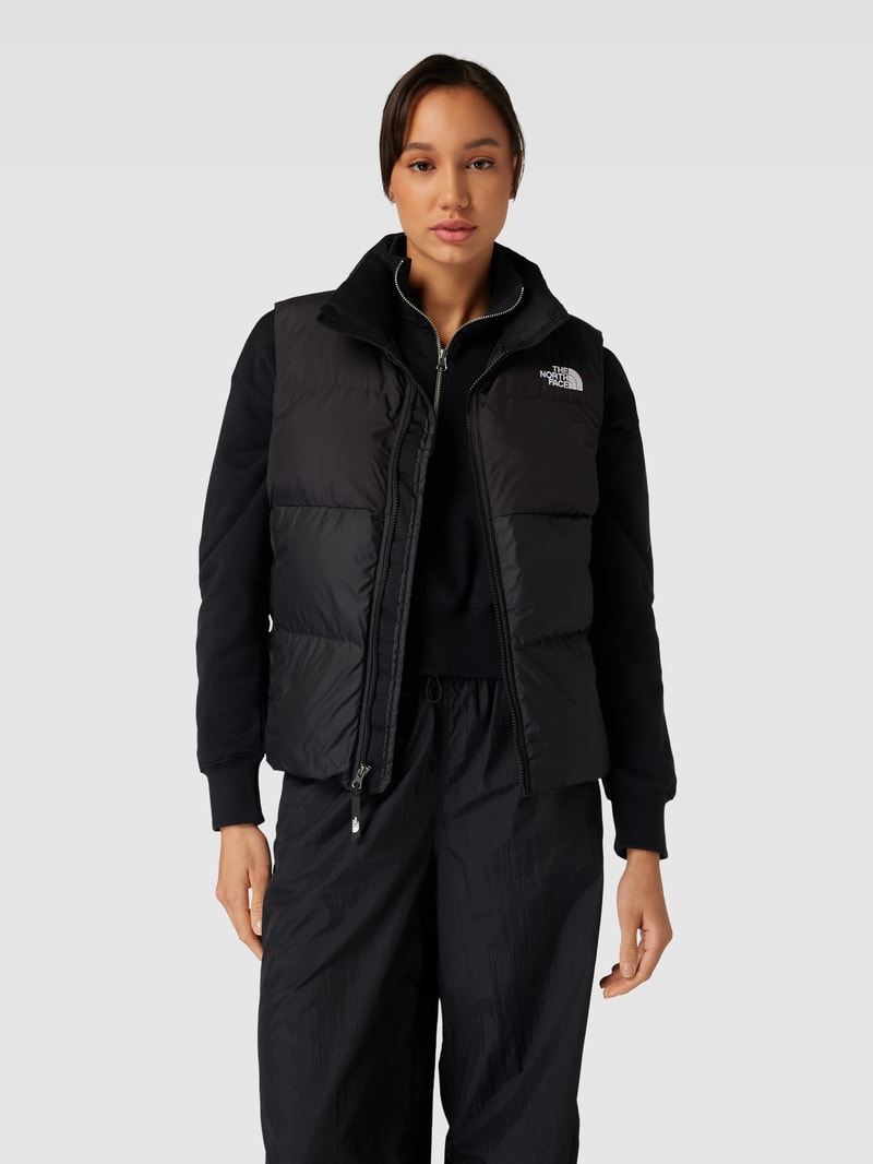 Steppweste mit Label-Stitching Modell 'Saikuru' in schwarz