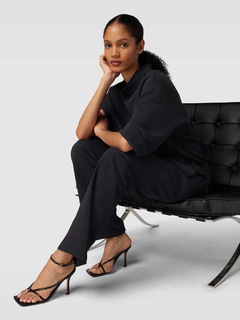 Jumpsuit mit Stehkragen Modell 'Arlo' in schwarz