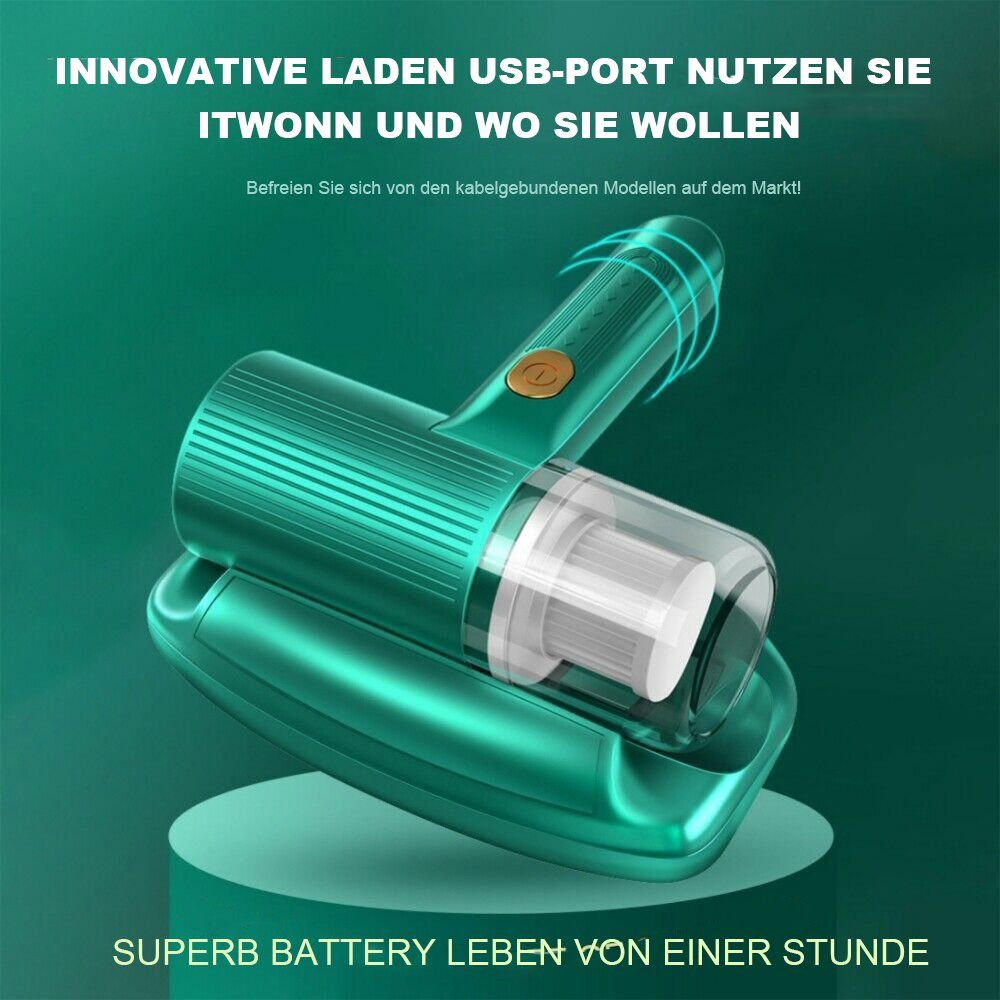 Yoyaxi Matratzenreinigungsgerät Kabelloser Staubsauger und Milbenentferner mit UV-C-Licht, - UV-C-Quarz-UV-Licht zur Abtötung von Milben und Bakterien