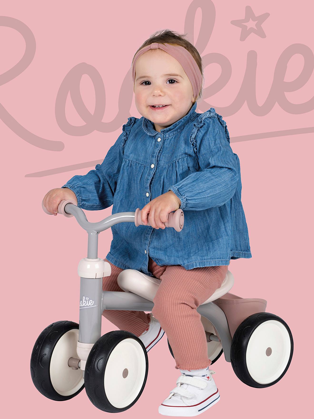 Smoby Kinder Rutschfahrzeug ROOKIE SMOBY - rosa