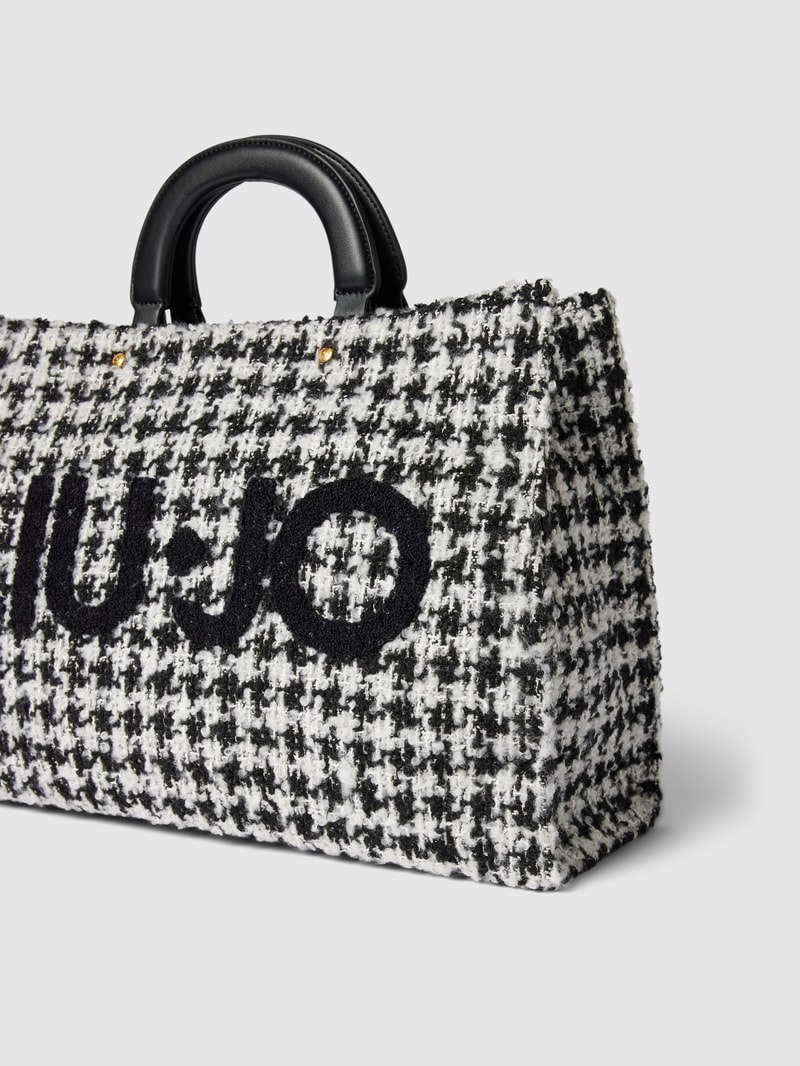 Shopper mit Hahnentrittmuster Modell 'BRIONIA' in schwarz
