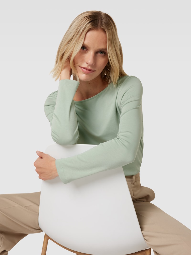 Longsleeve mit U-Boot-Ausschnitt in schilf