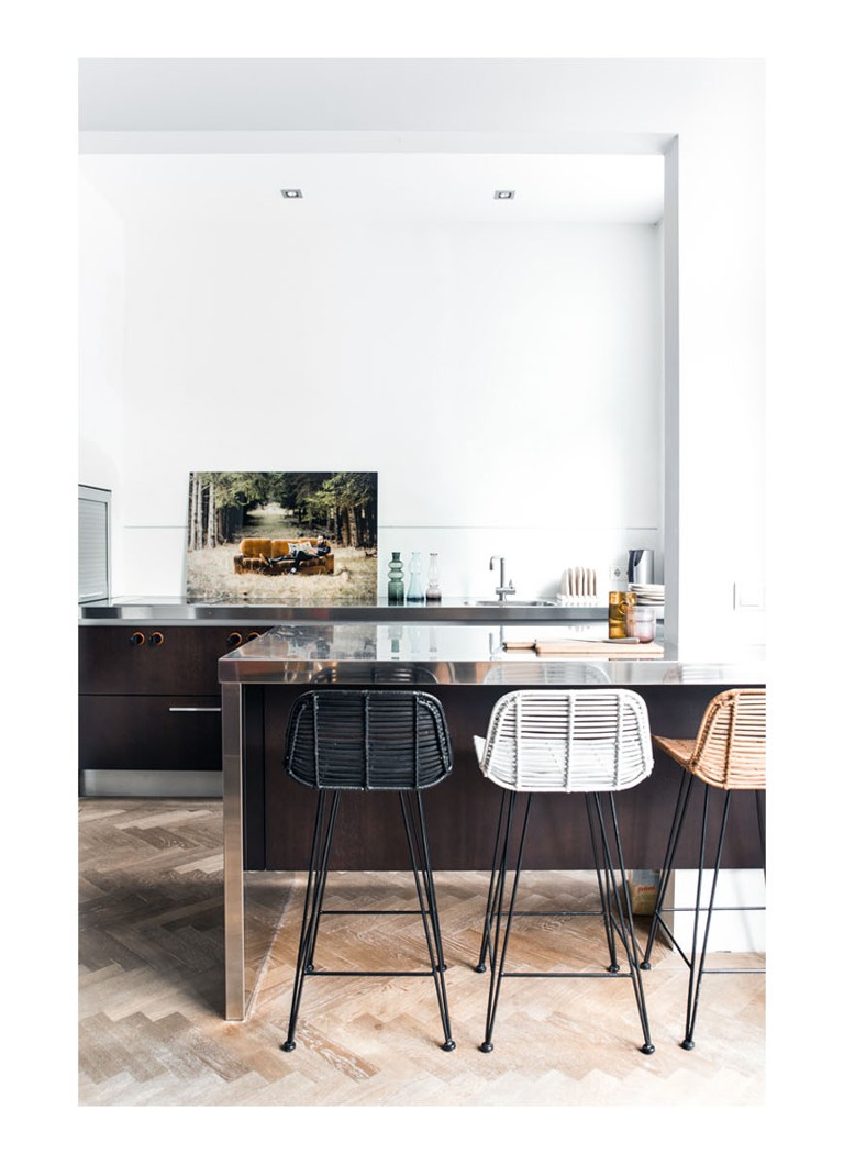 HKliving Rattan barstool