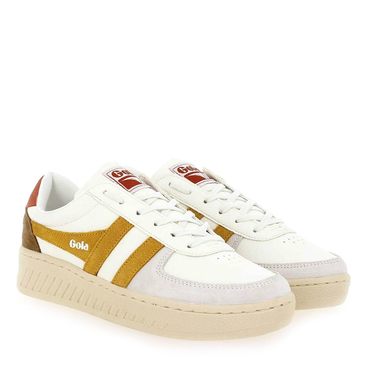 Gola  GRANDSLAM TRIDENT CLA415 - blanc moutarde