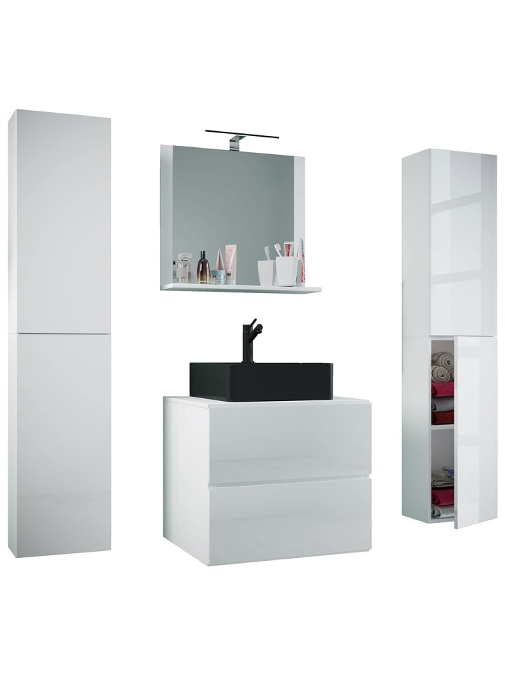 ebuy24 Badmöbelset LendasXLBL weiß weiß 127 x 52 cm günstig kaufen onesize