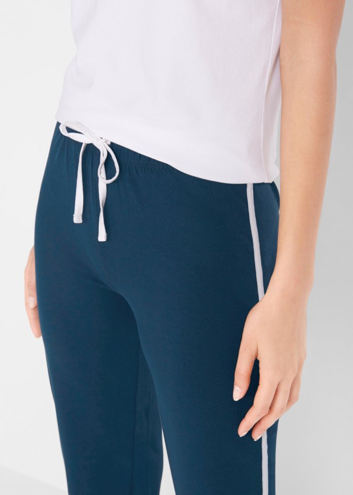 Sportcapri aus Baumwolle, schmal geschnitten