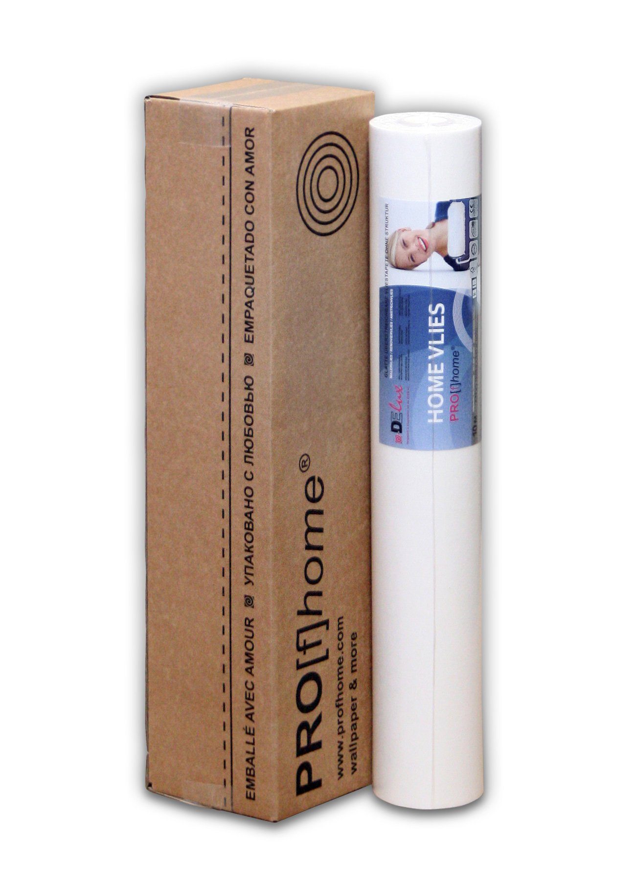 Profhome Vliestapete 399-120-O, glatt, matt, einfarbig, unifarben, (Renoviervlies Glattvlies Malervlies, 120 g/m2, 1 Rolle 10,05 m x 0,53 m / 5,33 m2), Reparaturvlies Anstrichvlies glasfaserfrei, atmungsaktiv, rissüberbrückend, überstreichbar