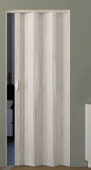 Forte Falttür Luciana Esche weiß 3D,ohne Fenster