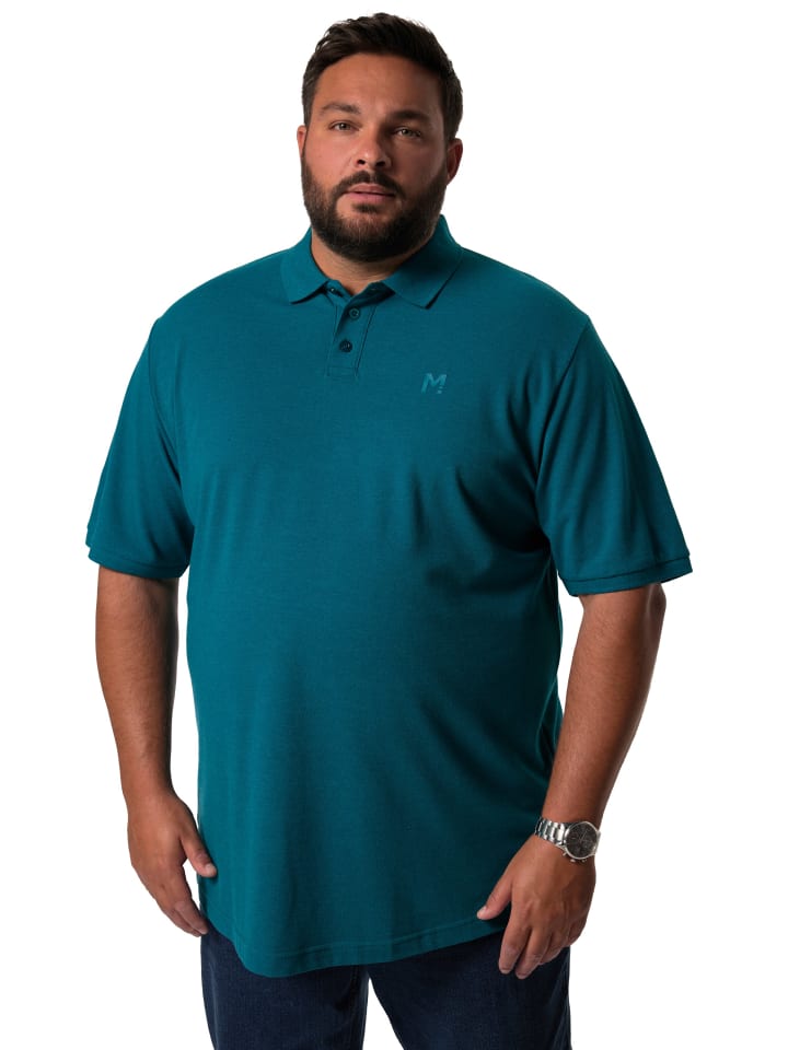 Men Plus Poloshirt in rauchblau günstig kaufen