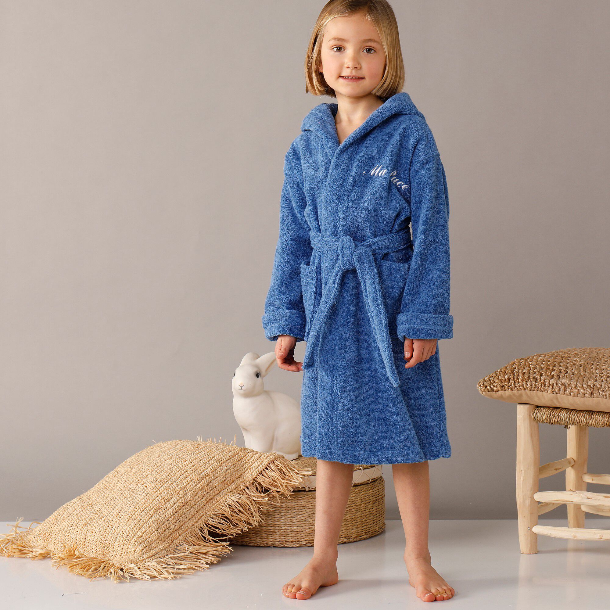 Peignoir enfant éponge à capuche personnalisable