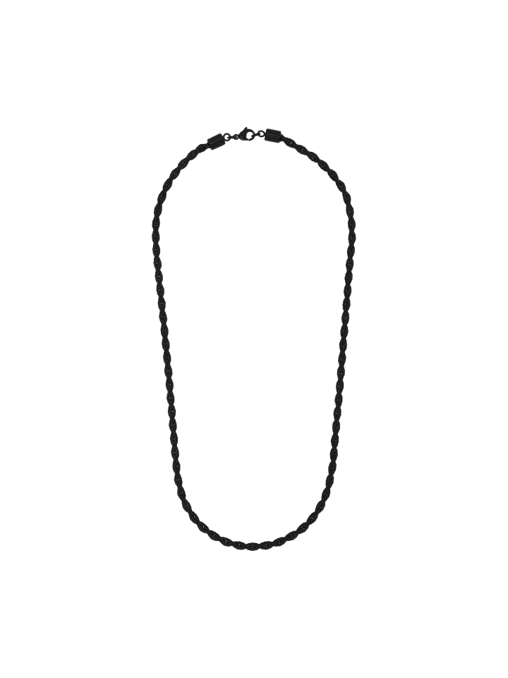 Amor Halskette Edelstahl, IP Schwarz in Schwarz günstig kaufen 50 cm