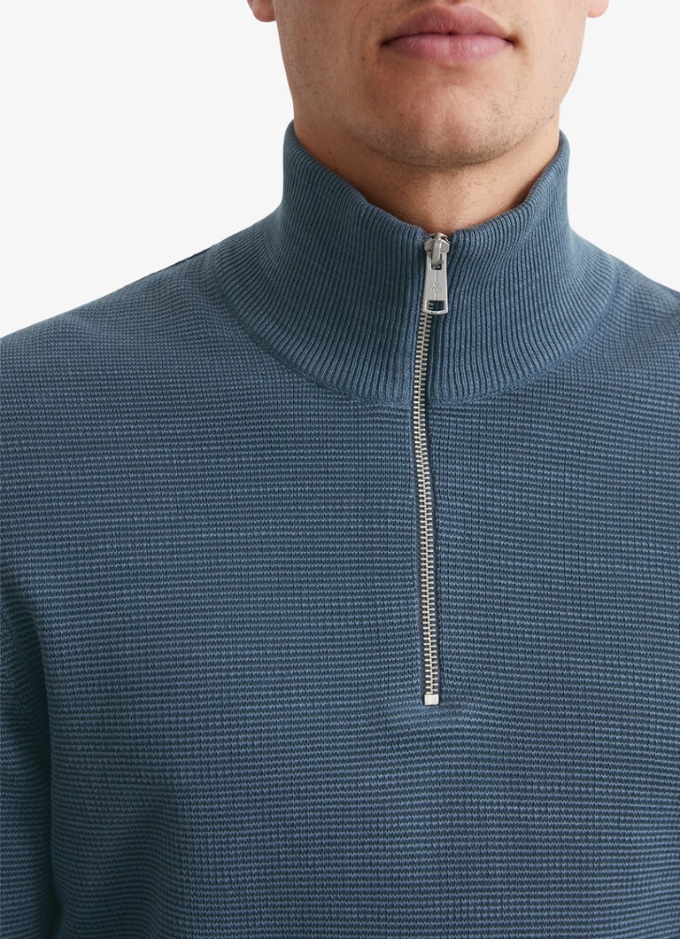 Marc O'Polo Fine-knit pullover with half zip