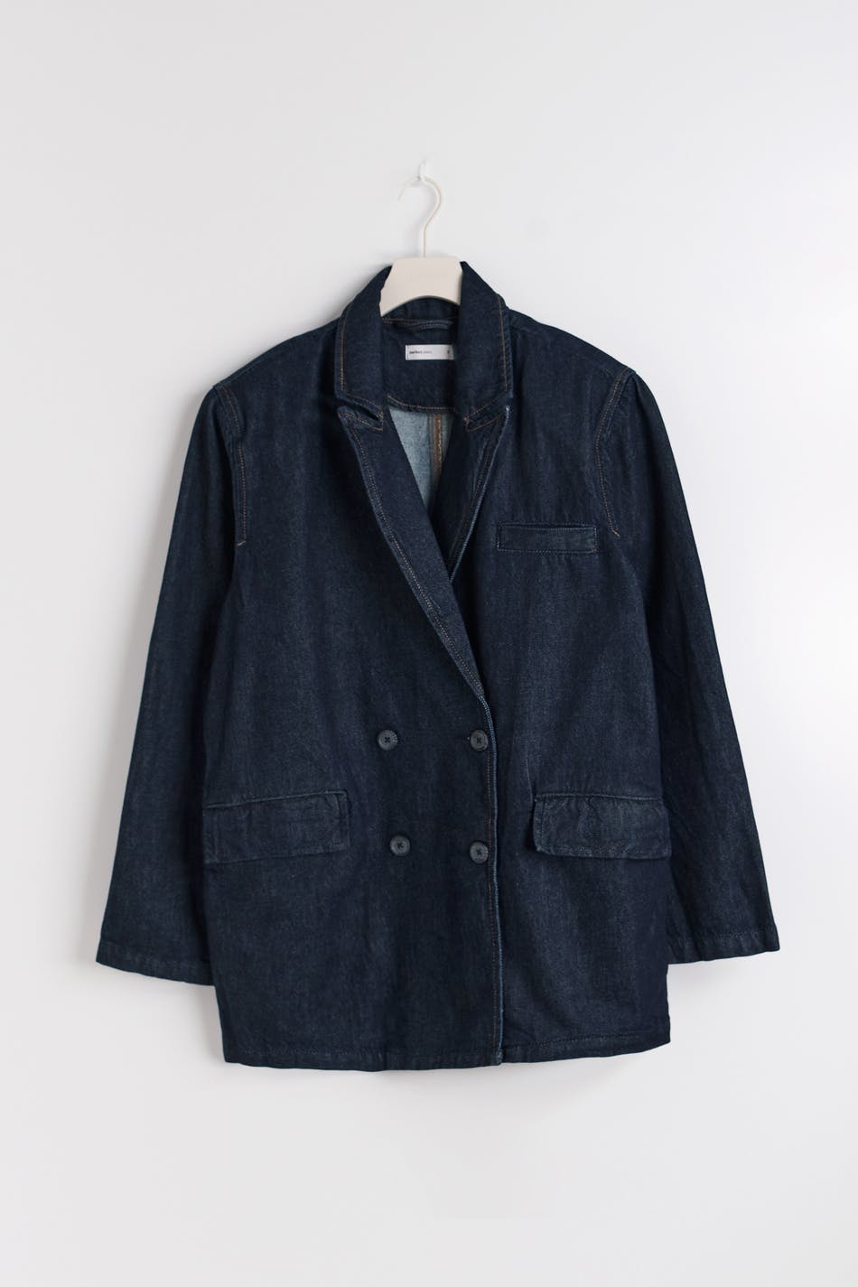 Oversized denim blazer