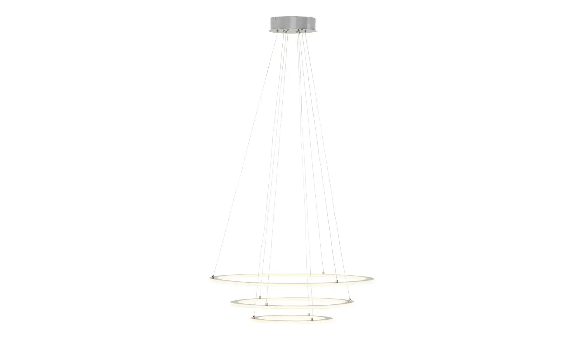 Trio LED-Pendelleuchte, Nickel-matt, `Ringe`